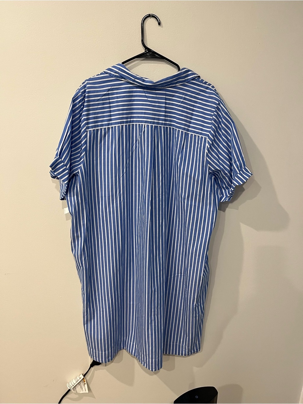 💙 2 for $25 NWT Old Navy Blue and White Striped Cotton Shirtdress Size XXL Tall - Picture 6 of 7